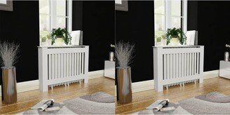 Radiator Covers 2 pcs White MDF 44.1