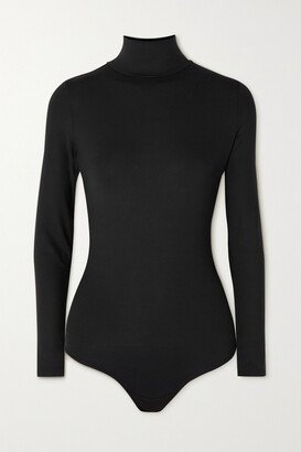 Suit Yourself Stretch-jersey Turtleneck Bodysuit - Black