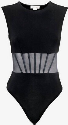 Women's Hybrid Bodysuit In Black