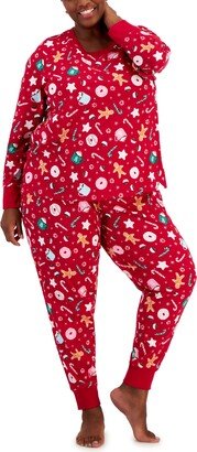 Matching Family Pajamas Plus Size Sweets Printed Pajamas Set, Created for Macy's