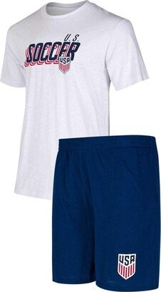 Men's Concepts Sport Navy, White Usmnt Downfield T-shirt and Shorts Set - Navy, White