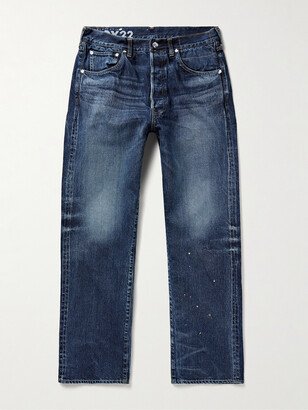 Social Sculpture Slim-Fit Straight-Leg Distressed Jeans