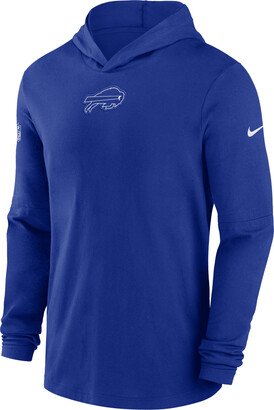 Buffalo Bills Sideline Men’s Men's Dri-FIT NFL Long-Sleeve Hooded Top in Blue