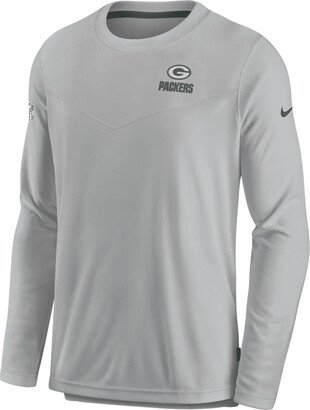 Men's Dri-FIT Lockup (NFL Green Bay Packers) Long-Sleeve Top in Grey