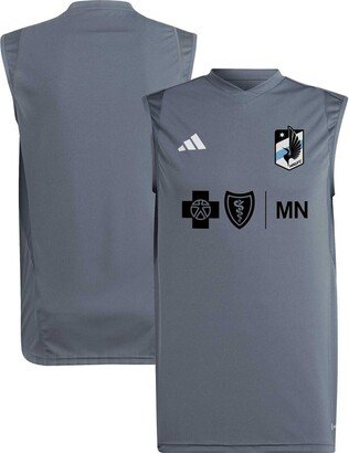 Men's Gray Minnesota United Fc 2023 On-Field Sleeveless Training Jersey