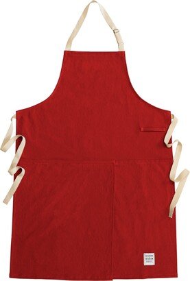 Risdon & Risdon Potter's Split Leg Canvas Apron - No Pockets - Red