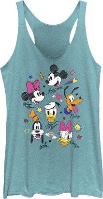 Classic Mickey Doodle Crew Women's Racerback Tank Top