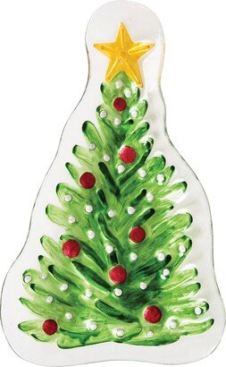 Gallerie II Xmas Tree Slump Glass Cookie Plate