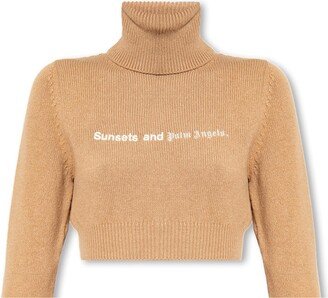 Cropped Turtleneck Sweater