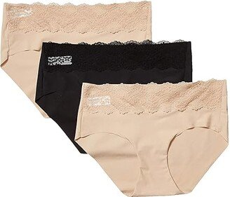 B Bare Hipster 3-Pack (Au Natural/Au Natural/Black) Women's Underwear