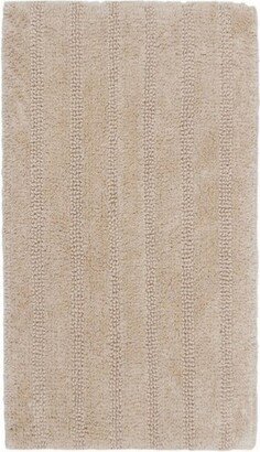 Knightsbridge Linear 220 GSF Reversible Bath Rug 21 x 34 - Stone