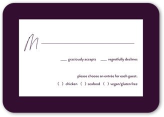 Rsvp Cards: Regal We Do Wedding Response Card, Purple, Signature Smooth Cardstock, Rounded