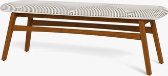 Scandinavian Dining Bench Jonathan Adler Inkdrop Black & Cream