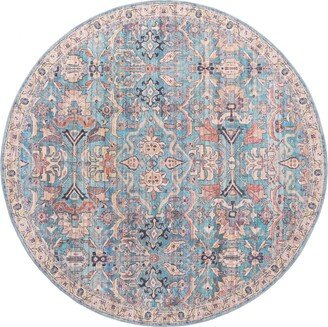 Bayshore Home Washable Affection AFF04 7'10 x 7'10 Round Area Rug