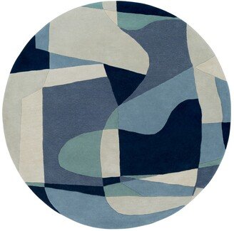 Forum Fm-7195 Teal 8' Round Area Rug