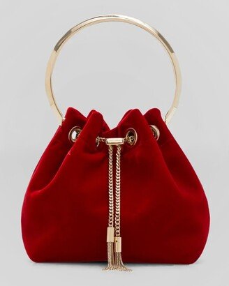 Bon Bon Velvet Drawstring Bucket Bag