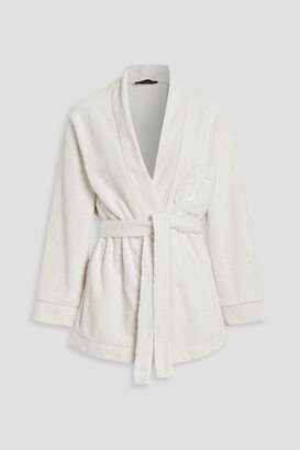 Belted cotton-terry robe