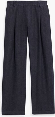 Hemp wide-leg pants