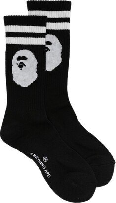 Intarsia-Knit Ankle Socks