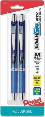 Pentel Energel Deluxe 2ct Blue Medium tip Gel Ink Pen