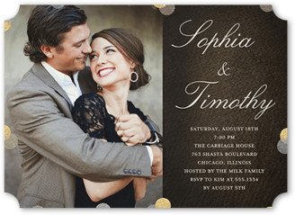 Engagement Party Invitations: Splendid Union Engagement Party Invitation, Brown, 5X7, Matte, Signature Smooth Cardstock, Ticket