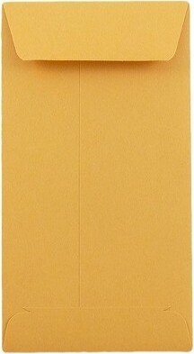 JAM Paper & Envelope JAM Paper #7 Coin Business Envelopes 3.5 x 6.5 Brown Kraft Manila 95125