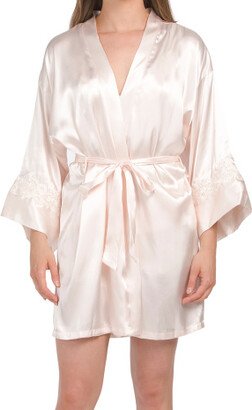 TJMAXX Ophelia Satin Lace Trim Robe For Women