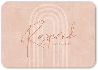 Rsvp Cards: Textured Times Wedding Response Card, Beige, Signature Smooth Cardstock, Rounded