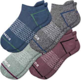 Men's Border Stripe Ankle Sock 4-Pack - Botanical Blue Mix - Large - Cotton