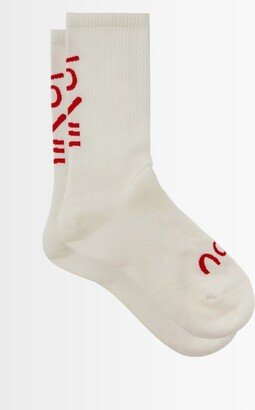 Love-intarsia Cotton-blend Socks