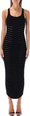 Cut-Out Sleeveless Knitted Dress