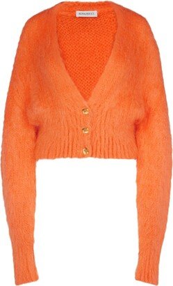 V-neck mohair-blend cardigan-AA