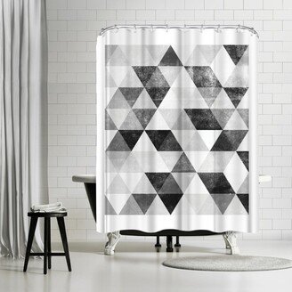 71 x 74 Shower Curtain, Polygon Pattern by Motivated Type