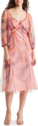 DR2 by Daniel Rainn Floral Pleated Midi Dress