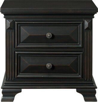 2 Drawer Trent Nightstand Antique Black