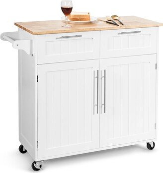 Rolling Kitchen Cart Island Heavy Duty Storage Trolley Cabinet - See Details