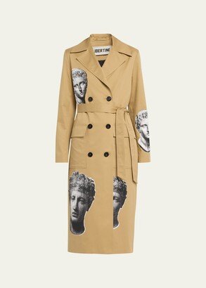 Cupid and Psyche Long Lean Trench Coat