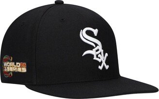 Men's Chicago White Sox Black on Black Sure Shot Captain Snapback Hat