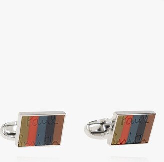 Logo-engraved Cufflinks - Multicolour