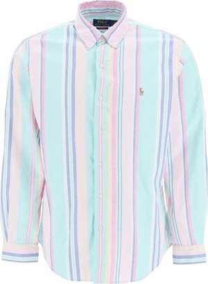 Pony Embroidered Striped Shirt-AB