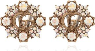 Crystal-Embellished Clip On Earrings