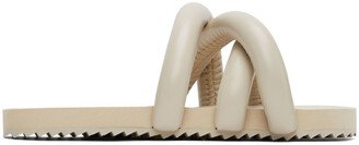 Beige Tyre Flat Slides