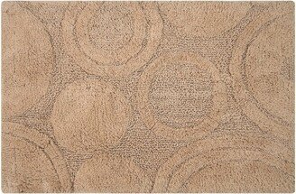 Knightsbridge Orbit Bath Rug Cotton Non Skid Back - , Natural