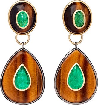 Dany Chady 18K Gold Statement Earrings