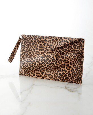 Leopard-Print Wine Clutch