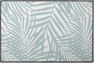 Door Mats: Fronds - Palladian Blue Door Mat, Blue