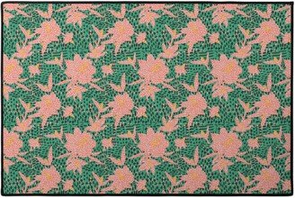 Door Mats: Bazaar Maxima Prairie Door Mat, Green