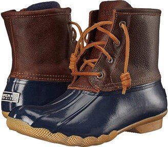 Saltwater (Tan/Navy) Women's Lace-up Boots