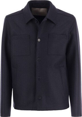 Long-Sleeved Buttoned Shirt Jacket