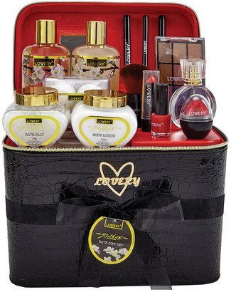 Lovery 30Pc Jasmine-Scented Home Spa & Makeup Set - Bath And Body Deluxe Gift